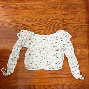 Abercrombie & Fitch White Floral Blouse